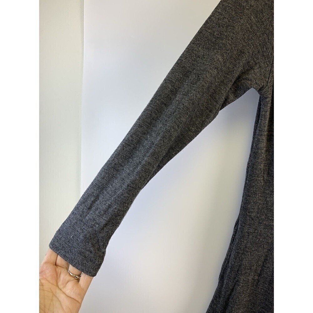 BOGO Anteprima Long Sleeve Flare Midi Dress Gray Wool Blend Buttons Womens Small - Picture 2 of 14